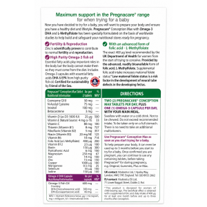 V-22 Pregnacare conception Макс витамины и минералы для планирования беременности 84 шт